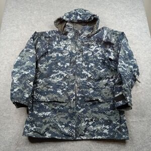 US Navy Jacket Mens Medium Regular Parka Digital Camo NWU Type I Waterproof Hood